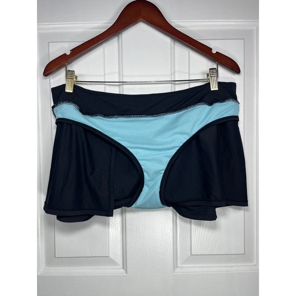 Athleta Midrise Black Swim Skort